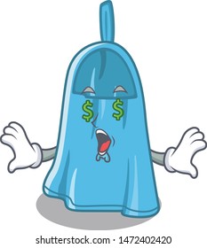 Money eye hand towel stored in cartoon closet