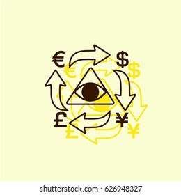 Money eye icon
