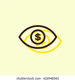 Money eye icon