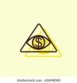 Money eye icon