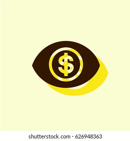 Money eye icon