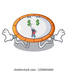 Money eye isolate on trampoline transparent shape mascot