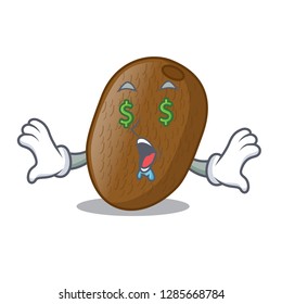 Money eye kiwifruit is placed on mascot plate