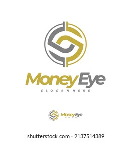 Money Eye logo vector, Creative Money logo design concepts, Letter S logo template