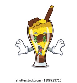 Money eye mangonada fruit mascot cartoon