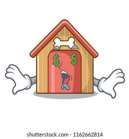 Money eye mascot dog house of wood home