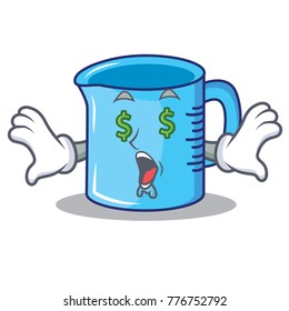 Money eye measuring cup character cartoon