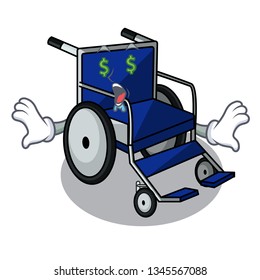 Money eye miniature wheelchair the shape of mascot