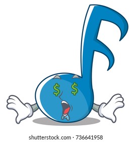 Money Eye Music Note Character Cartoon