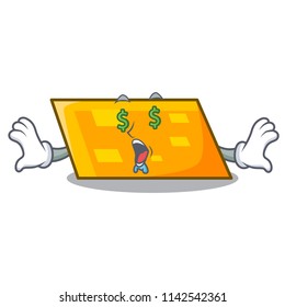 Money eye parallelogram mascot cartoon style