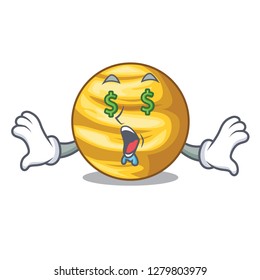 Money eye planet venus isolated with on mascot