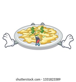 Money eye scrambled egg isolated with in cartoon