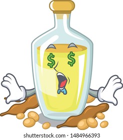 Money eye soybean oil with the character shape