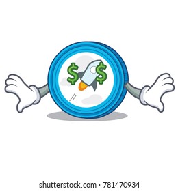 Money eye stellar coin character cartoon