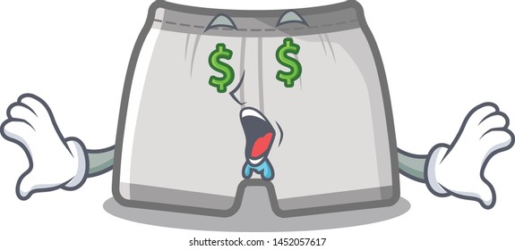 Money eye swimming trunk in the cartoon locker
