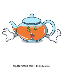 Money eye transparent teapot character cartoon