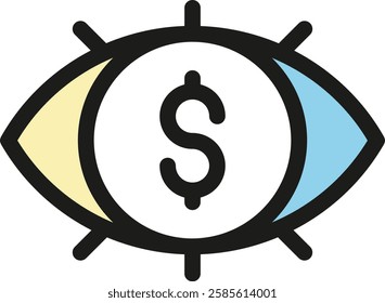 Money Eye is a visual concept symbolizing wealth, success, and material focus. It often depicts an eye with currency symbols or dollar signs, emphasizing an obsession with money and financial gain.