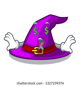 Money eye witch hats in shape beautiful cartoons