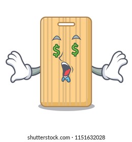 Money eye wooden cutting board mascot cartoon
