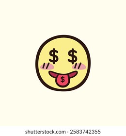 Money Eyes Doodle Emoji for design needs, Landing Pages, Animation, Apps, Presentations, Content Creator and other Promotions