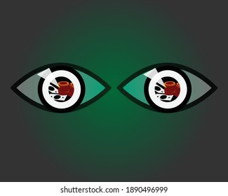 dinero en el vector de ojos