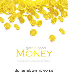 Money. Falling Coins. Vector illustration
