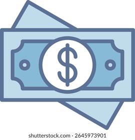 Money Filled Blue Tone Icon