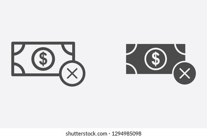 Money filled and outline vector icon sign symbol