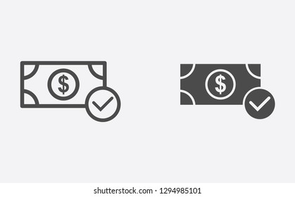 Money filled and outline vector icon sign symbol
