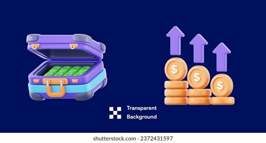 Money and Finance 3D Icon Illustration