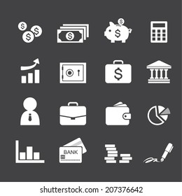 Money, finance, banking icons