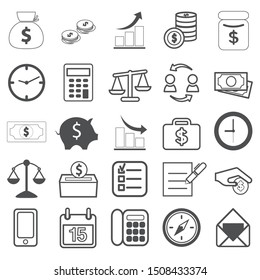 Money finance business black icon