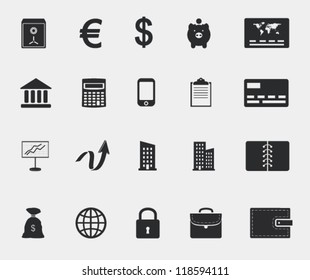 money and finance. business web icons set