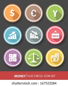 Money and finance buttons,vector