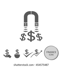 Money, finance, dollar icon vector.