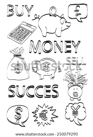 Money & finance doodles 