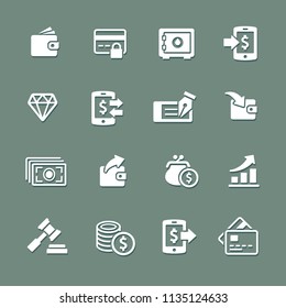 money and finance icon set