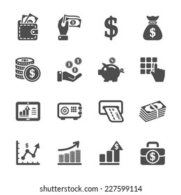 money and finance icon set, vector eps10 - Shutterstock ID 227599114