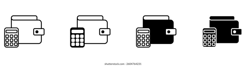Money and finance icon vector set. Interest and taxes illustration sign collection. Budget and income symbol or logo.