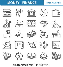 Money - Finance Icons. Professional, pixel perfect icons, EPS 10 format.