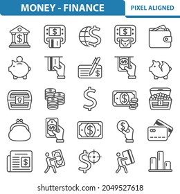 Money - Finance Icons. Professional, pixel perfect icons, EPS 10 format.