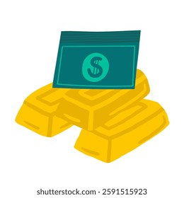 Money, finance, payment sign, icon, composition. Cute hand drawn doodle market, earning, deposit, currency, payment illustration with pile, stack of American dollars, golden jar. Financial business ba