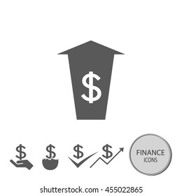Money, finance, payments and business icon vector.