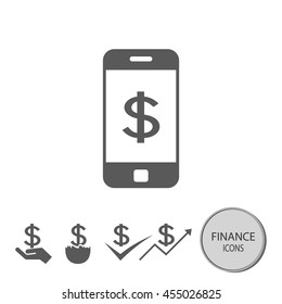 Money, finance, payments and business icon vector.