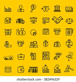 Money, finance, payments icons vector.