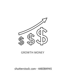 Money, finance, payments, investment and business icon vector.