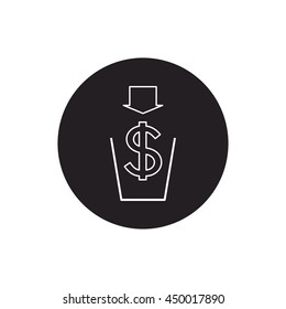 Money, finance, payments, investment and business icon vector.