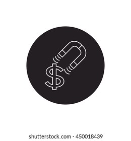 Money, finance, payments, investment and business icon vector.