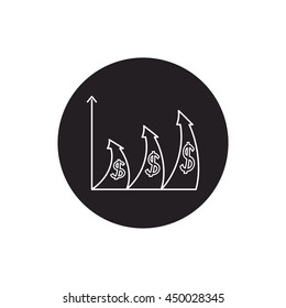 Money, finance, payments, investment and business icon vector.
