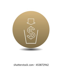 Money, finance, payments, investment and business icon vector.